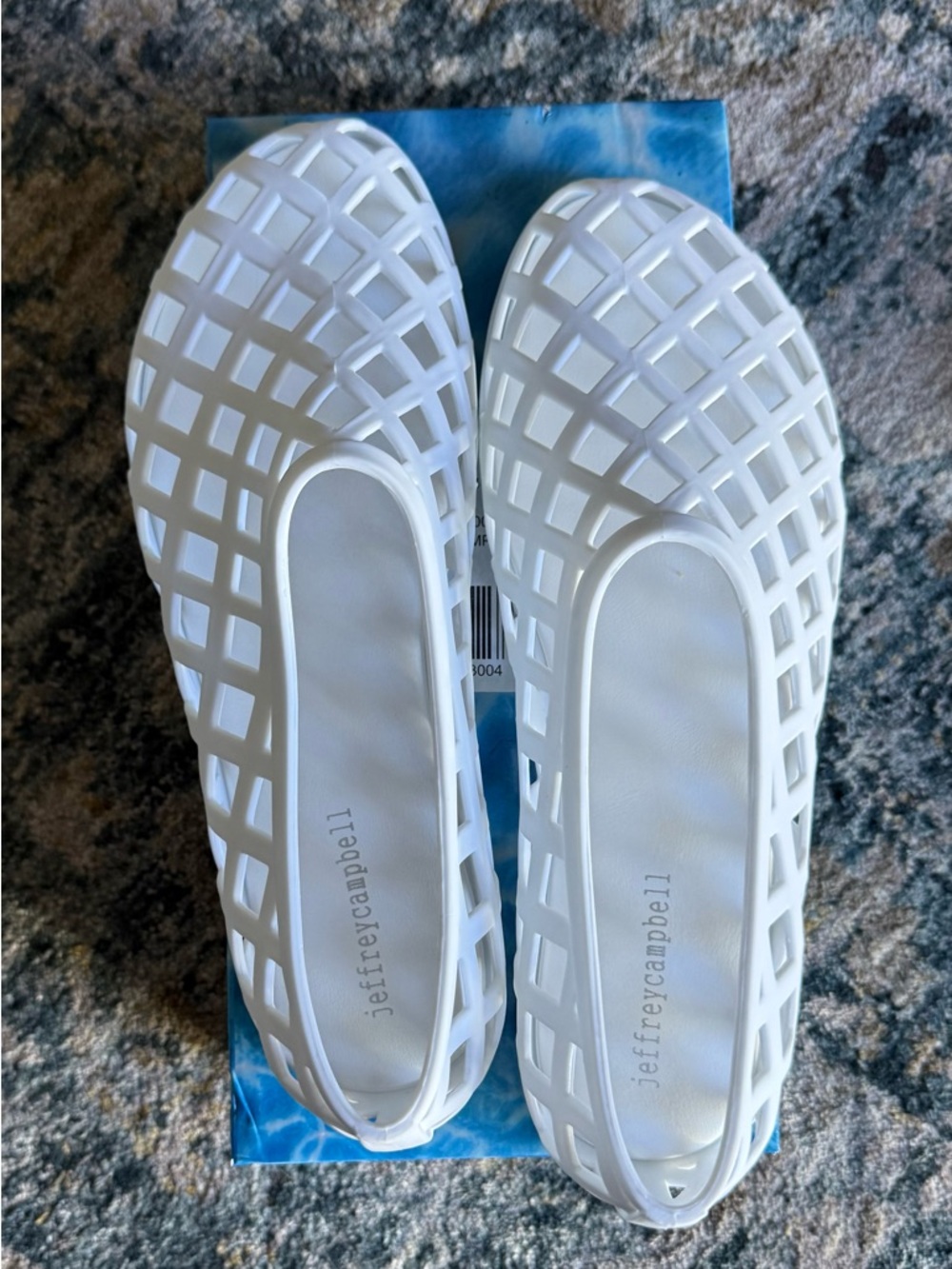 Jeffrey Campbell White Lattice Slip-On Flats